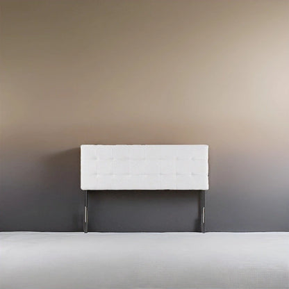 Tête de lit capitonnée Jessenia, hauteur réglable, format Queen, dossier rembourré en tissu haut de gamme