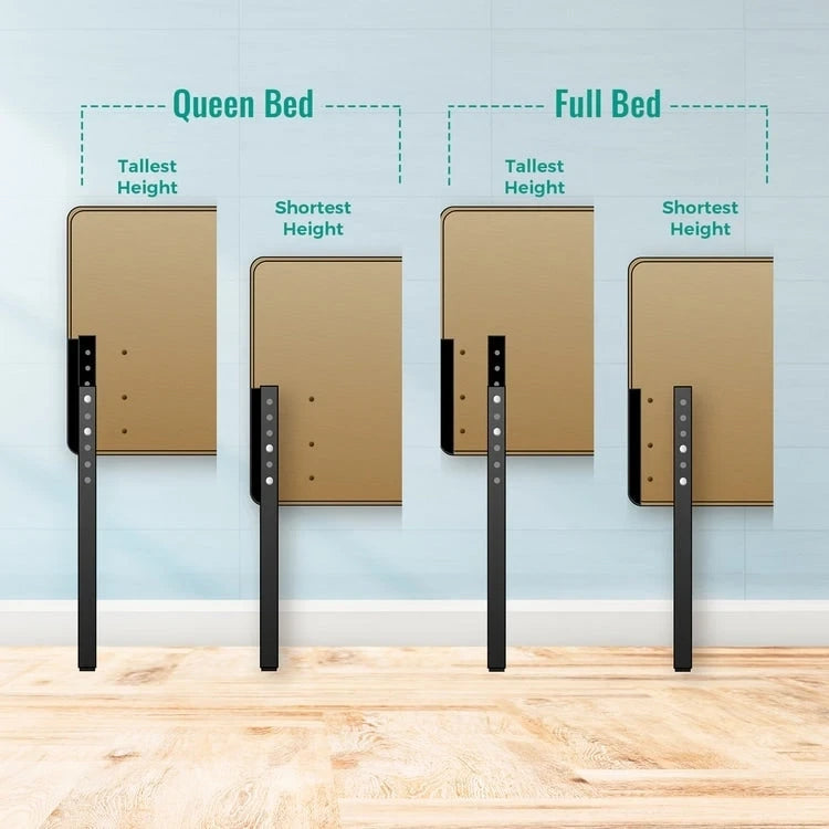 Tête de lit capitonnée Jessenia, hauteur réglable, format Queen, dossier rembourré en tissu haut de gamme