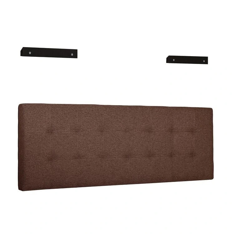 Tête de lit capitonnée Jessenia, hauteur réglable, format Queen, dossier rembourré en tissu haut de gamme