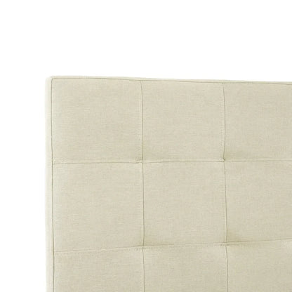 Tête de lit capitonnée Jessenia, hauteur réglable, format Queen, dossier rembourré en tissu haut de gamme