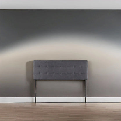 Tête de lit capitonnée Jessenia, hauteur réglable, format Queen, dossier rembourré en tissu haut de gamme