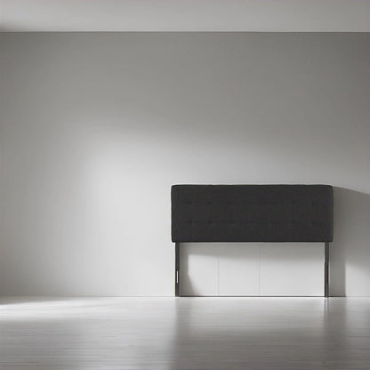 Tête de lit capitonnée Jessenia, hauteur réglable, format Queen, dossier rembourré en tissu haut de gamme