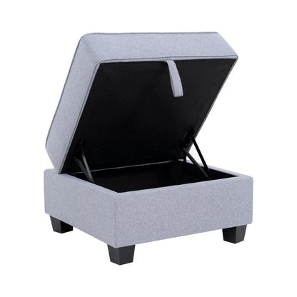 Collection de canapés d'angle modulaires convertibles modernes à monter soi-même - Modules pouf, central et accoudoirs en option