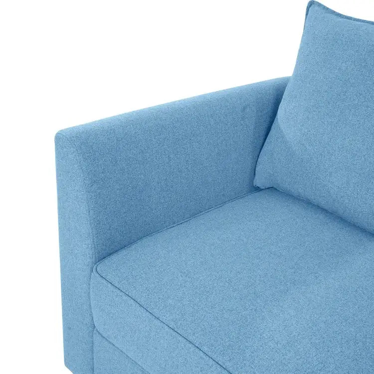 Collection de canapés d'angle modulaires convertibles modernes à monter soi-même - Modules pouf, central et accoudoirs en option