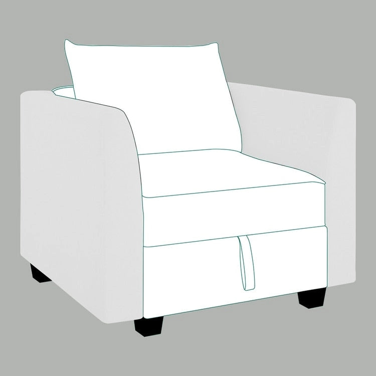 Collection de canapés d'angle modulaires convertibles modernes à monter soi-même - Modules pouf, central et accoudoirs en option