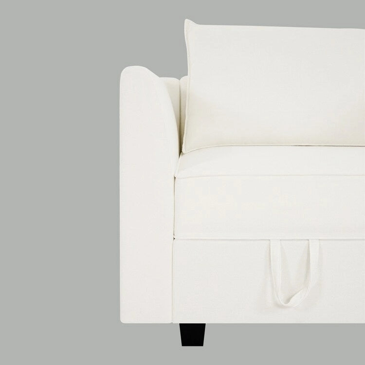 Collection de canapés d'angle modulaires convertibles modernes à monter soi-même - Modules pouf, central et accoudoirs en option