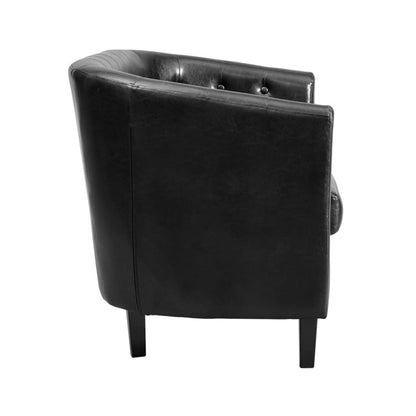 Canapé deux places Adelaide style moderne milieu du siècle - Fauteuil capitonné avec pieds en bois massif pour salon