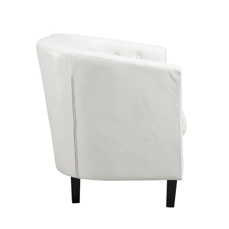 Canapé deux places Adelaide style moderne milieu du siècle - Fauteuil capitonné avec pieds en bois massif pour salon