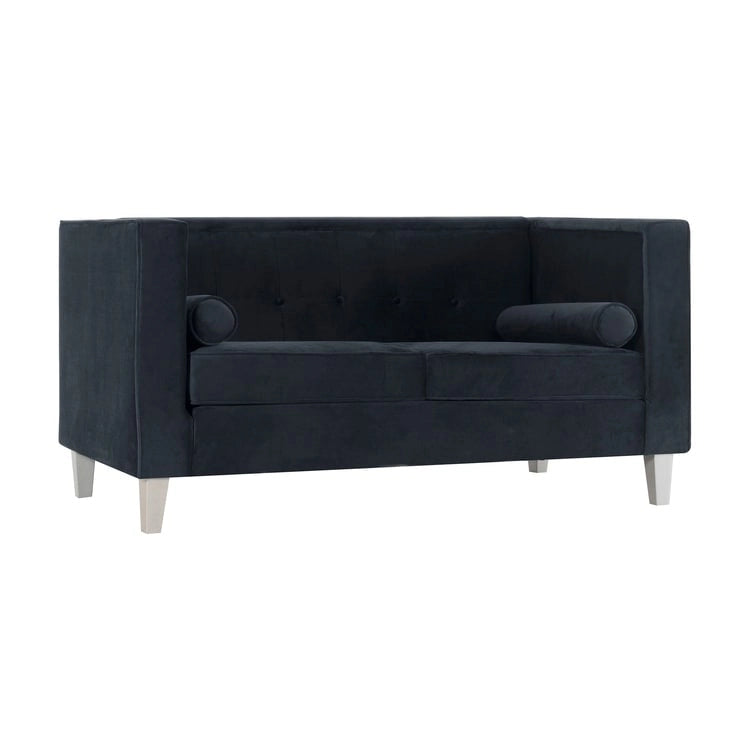 Canapé deux places Adelaide style moderne milieu du siècle - Fauteuil capitonné avec pieds en bois massif pour salon