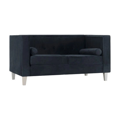 Canapé deux places Adelaide style moderne milieu du siècle - Fauteuil capitonné avec pieds en bois massif pour salon