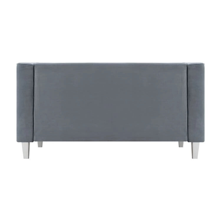 Canapé deux places Adelaide style moderne milieu du siècle - Fauteuil capitonné avec pieds en bois massif pour salon