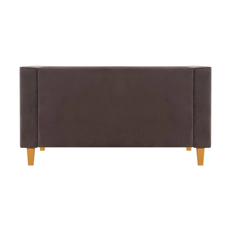 Canapé deux places Adelaide style moderne milieu du siècle - Fauteuil capitonné avec pieds en bois massif pour salon