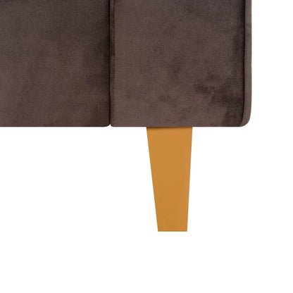 Canapé deux places Adelaide style moderne milieu du siècle - Fauteuil capitonné avec pieds en bois massif pour salon