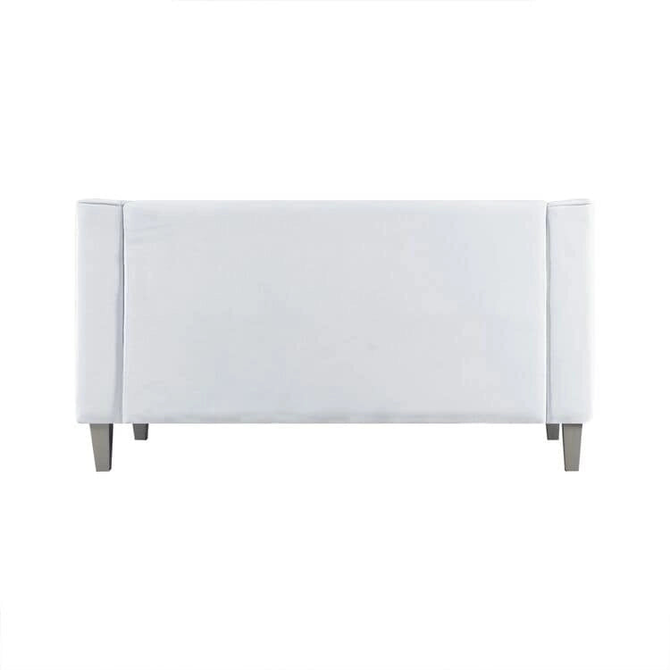 Canapé deux places Adelaide style moderne milieu du siècle - Fauteuil capitonné avec pieds en bois massif pour salon