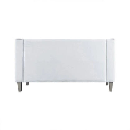 Canapé deux places Adelaide style moderne milieu du siècle - Fauteuil capitonné avec pieds en bois massif pour salon