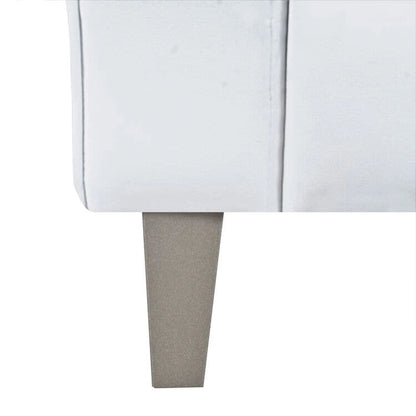 Canapé deux places Adelaide style moderne milieu du siècle - Fauteuil capitonné avec pieds en bois massif pour salon