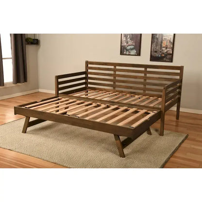 Lit de jour bohème Somette et lit escamotable avec matelas en lin aqua