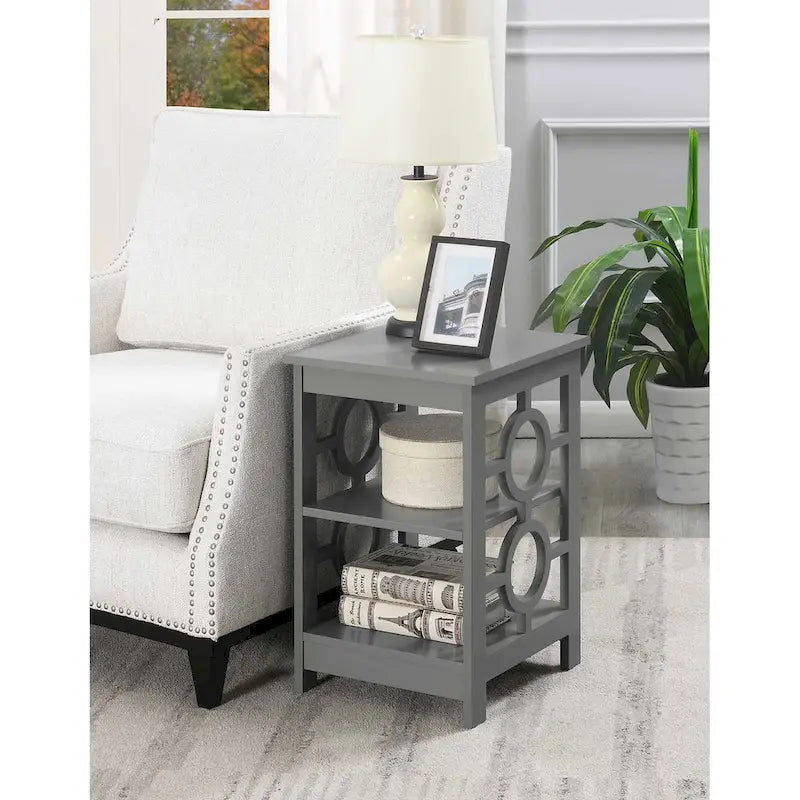 Convenience Concepts Ring End Table with Shelves