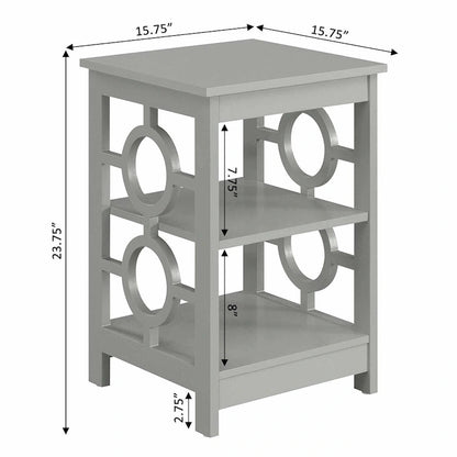Table d'appoint Ring avec étagères de Convenience Concepts
