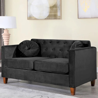 Carson Carrington Salsater Velvet Classic Loveseat