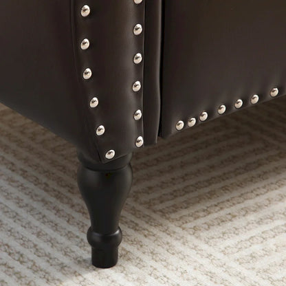 Pouf de rangement rectangulaire en velours Kata, canapé, tabouret, banc