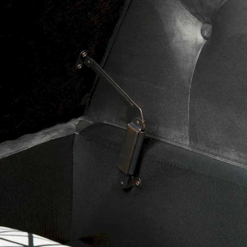 Pouf de rangement rectangulaire en velours Kata, canapé, tabouret, banc