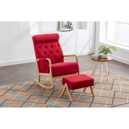 Fauteuil à bascule avec repose-pieds pour salon