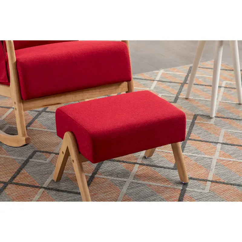 Fauteuil à bascule avec repose-pieds pour salon