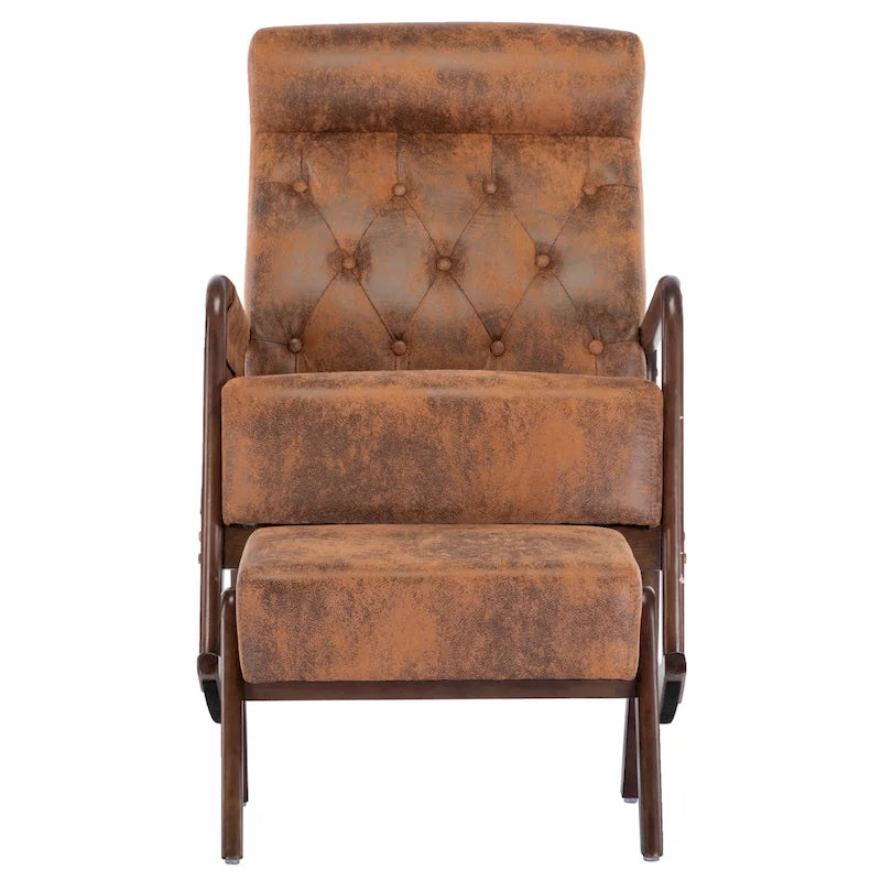 Fauteuil à bascule avec repose-pieds pour salon