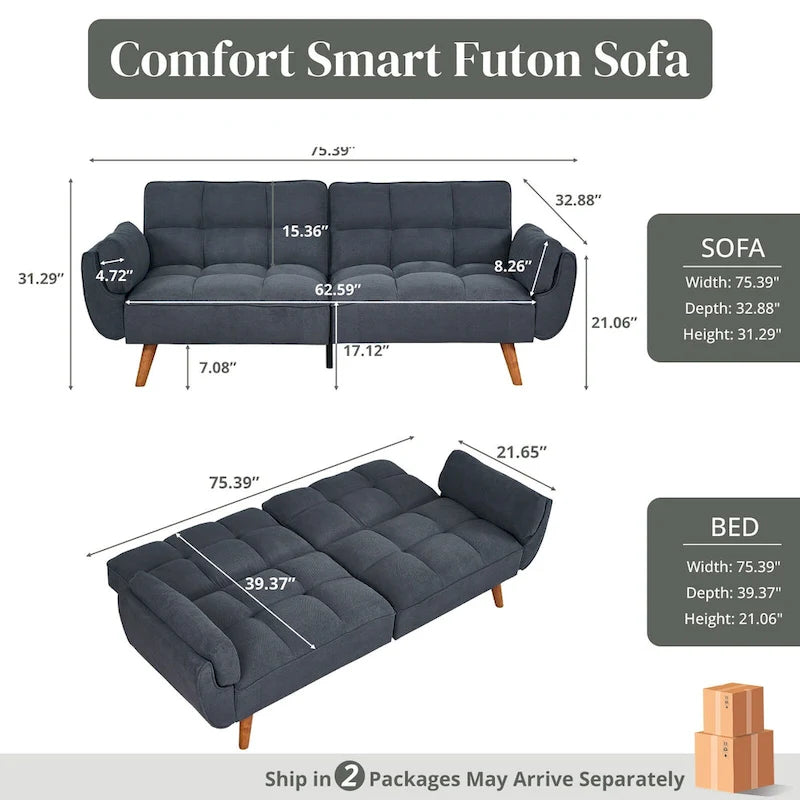 Canapé-lit pour salon, canapé-lit deux places, futons pour petits espaces, chambre, appartement, studio