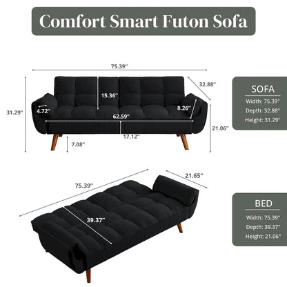 Canapé-lit pour salon, canapé-lit deux places, futons pour petits espaces, chambre, appartement, studio