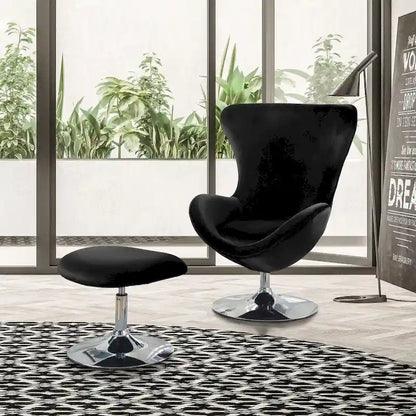Ensemble fauteuil d'appoint et ottoman 2 pièces en tissu moderne Cher de Furniture of America