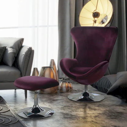 Cher Modern Fabric 2-piece Accent Chair and Ottoman Set by Furniture of America