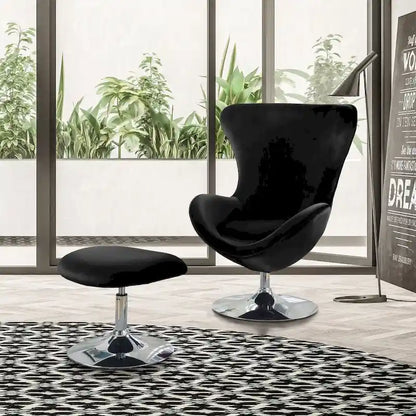 Ensemble fauteuil d'appoint et ottoman 2 pièces en tissu moderne Cher de Furniture of America