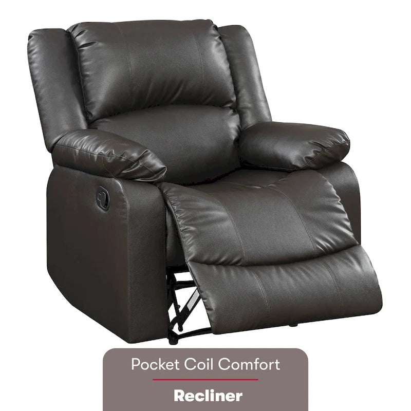 Fauteuil inclinable manuel Relax A Lounger Porter en similicuir par iLounge