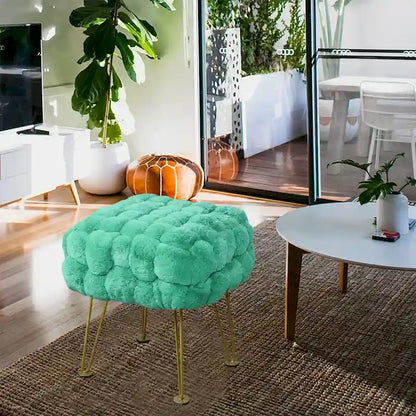 Pouf/Tabouret en fausse fourrure Fox