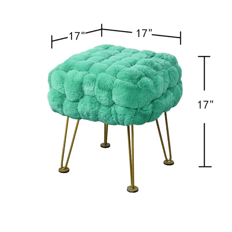 Pouf/Tabouret en fausse fourrure Fox