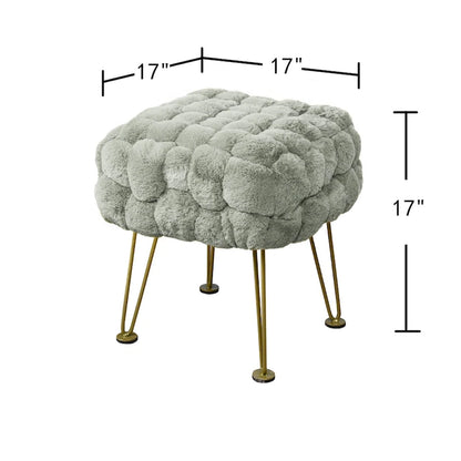 Pouf/Tabouret en fausse fourrure Fox