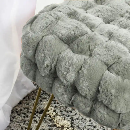 Pouf/Tabouret en fausse fourrure Fox