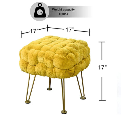Pouf/Tabouret en fausse fourrure Fox