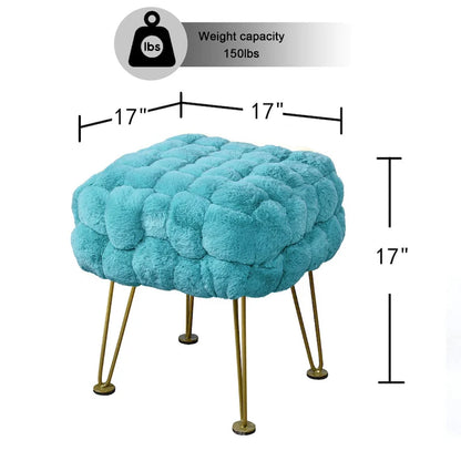Pouf/Tabouret en fausse fourrure Fox
