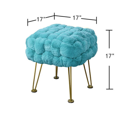 Pouf/Tabouret en fausse fourrure Fox