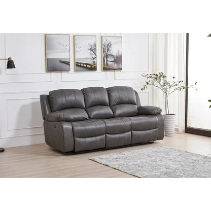 Ensemble de salon Betsy Furniture 2 pièces en cuir reconstitué avec fauteuils inclinables électriques, canapé et causeuse