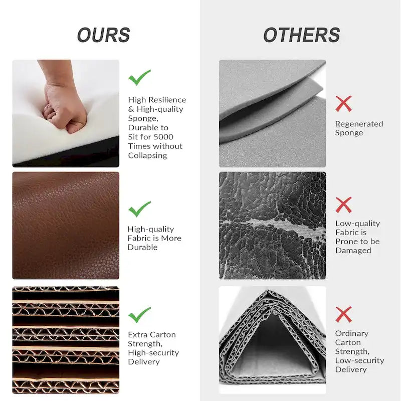 Ensemble de 2 fauteuils pivotants Felipe en cuir véritable moderne avec dossier capitonné par HULALA HOME