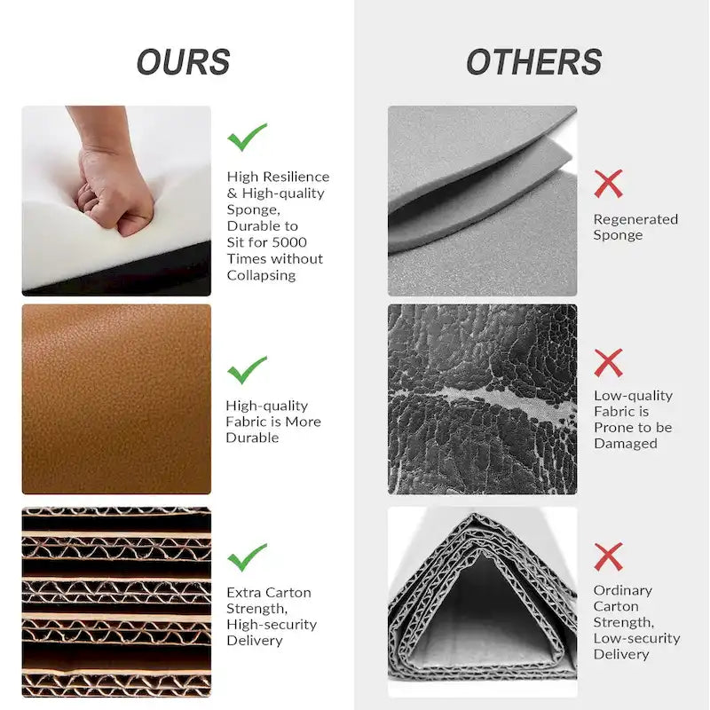 Ensemble de 2 fauteuils pivotants Felipe en cuir véritable moderne avec dossier capitonné par HULALA HOME