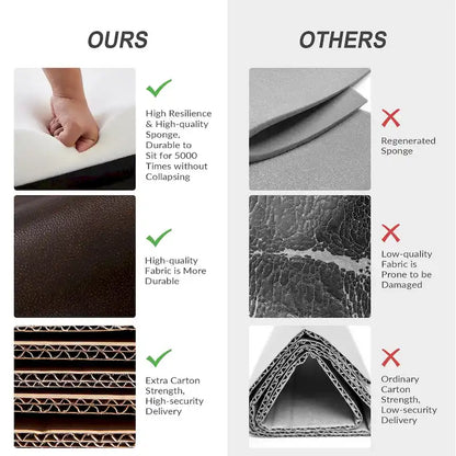 Ensemble de 2 fauteuils pivotants Felipe en cuir véritable moderne avec dossier capitonné par HULALA HOME