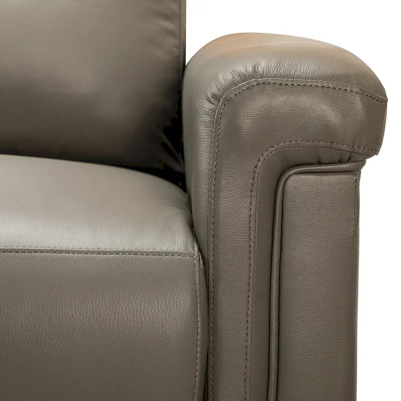 Fauteuil inclinable électrique Alicia 34,65 po de large, style classique contemporain, en cuir véritable avec port USB (ensemble de 2)