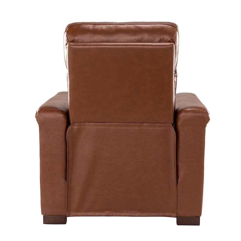 Fauteuil inclinable électrique Alicia 34,65 po de large, style classique contemporain, en cuir véritable avec port USB (ensemble de 2)