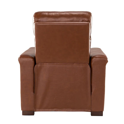 Fauteuil inclinable électrique Alicia 34,65 po de large, style classique contemporain, en cuir véritable avec port USB (ensemble de 2)