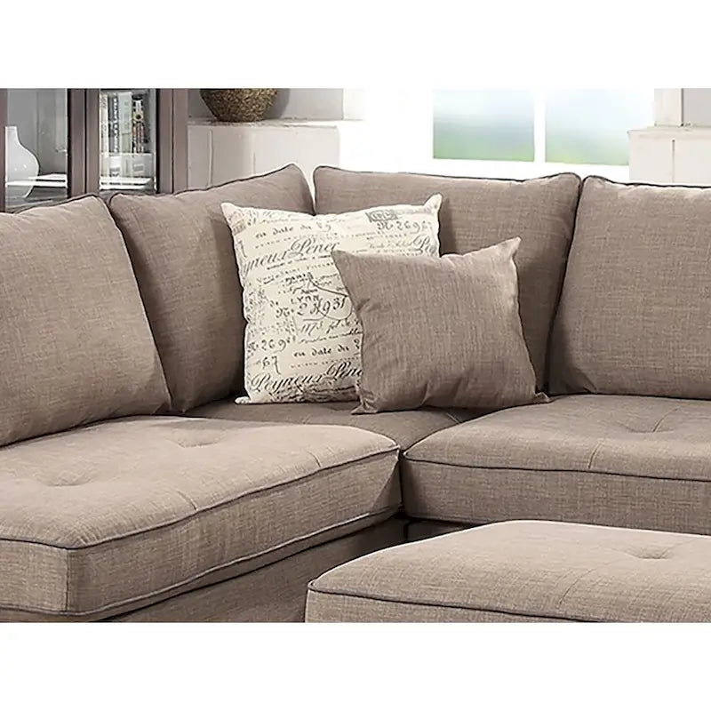 Canapé d'angle 3 pièces en tissu